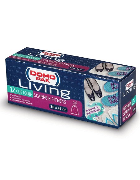 Domopak Living Custodie Antiodore 38x45cm - 12 Pezzi - Scarpe E Fitness